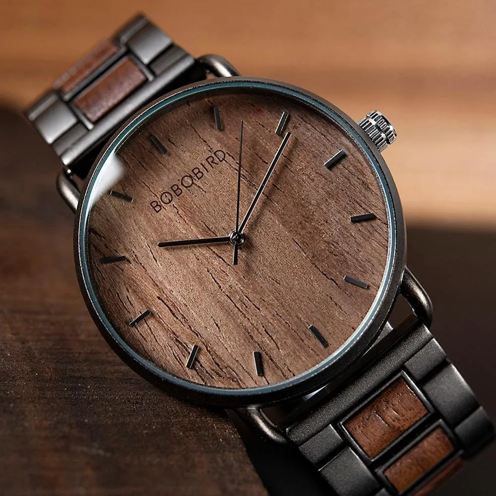 Modern Walnut Wood Watch