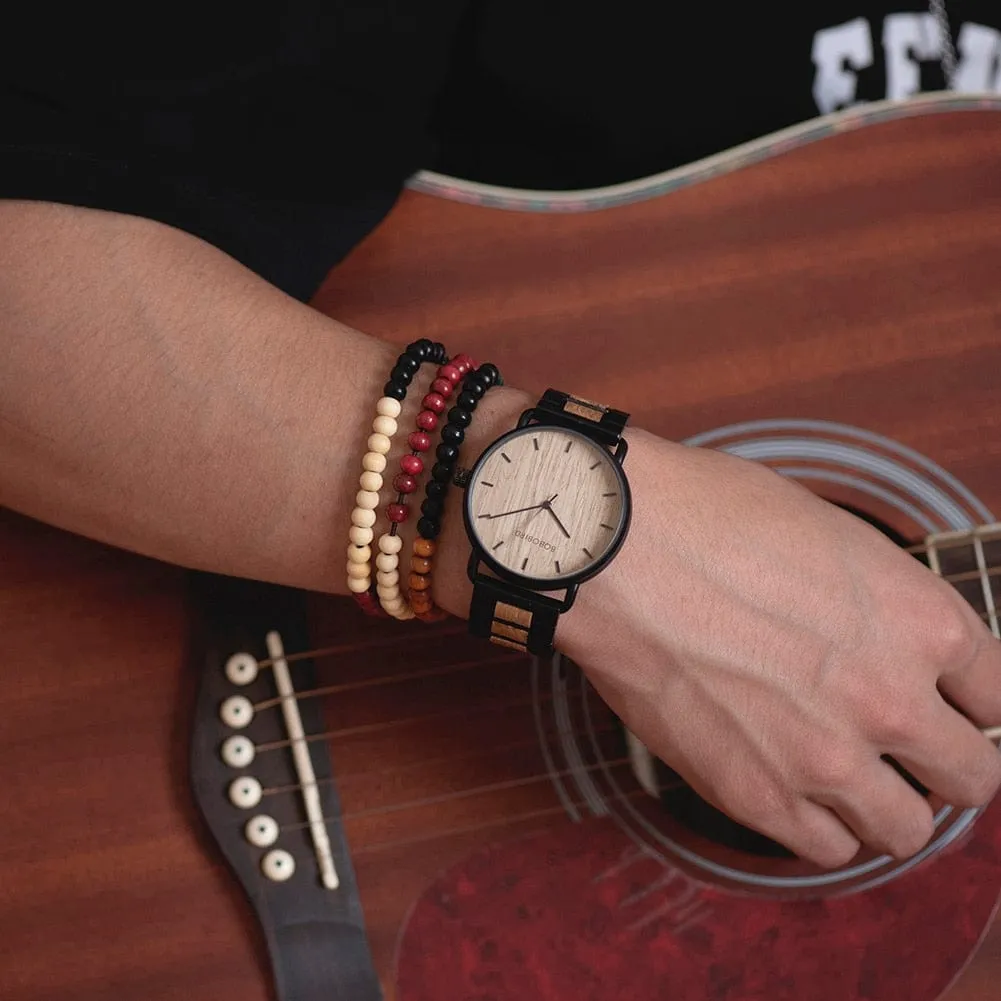 Modern Walnut Wood Watch