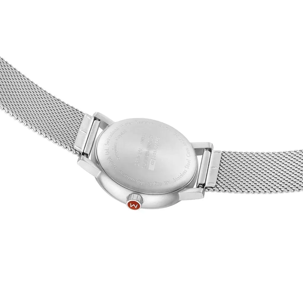 Mondaine evo2 Stainless Steel Watch with Mesh Bracelet