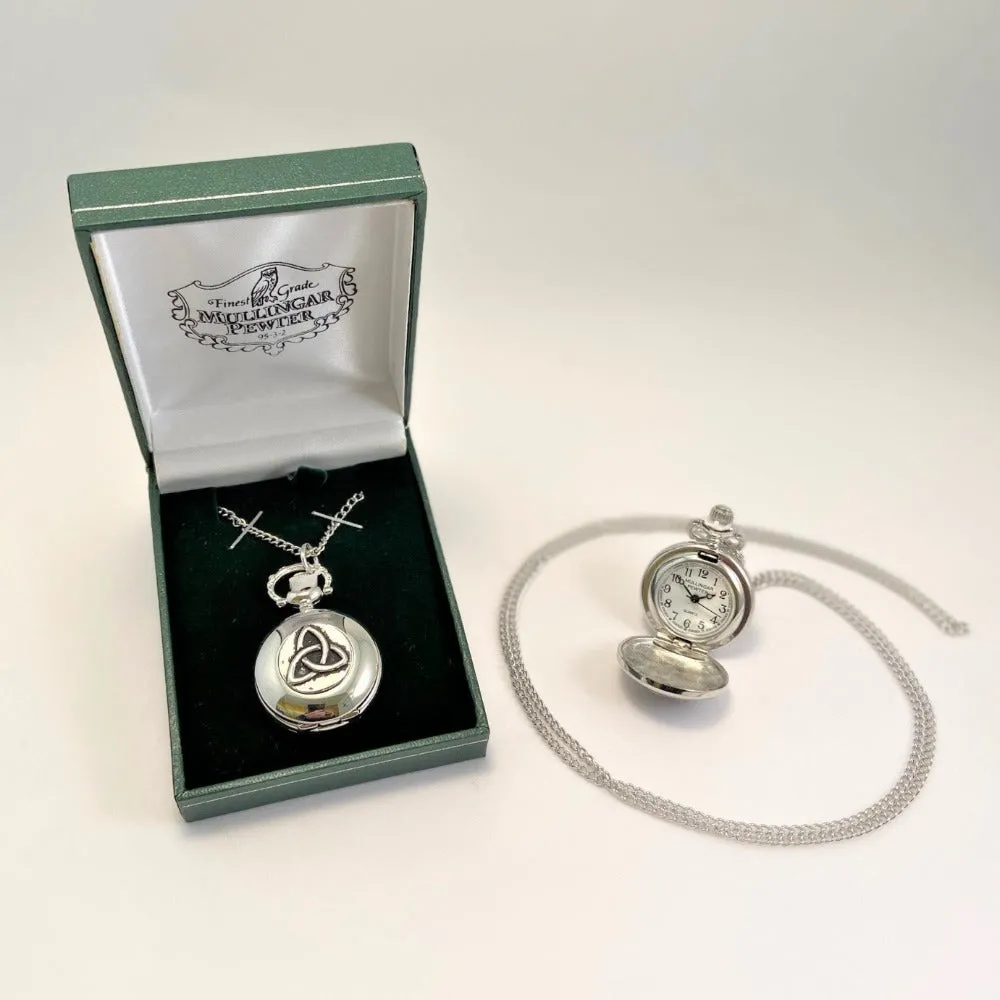 Mullingar Pewter Ladies Necklace Watch Irish Designs