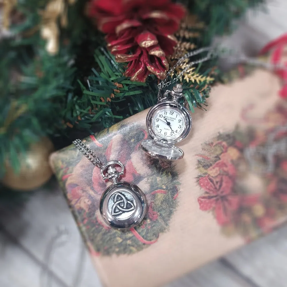 Mullingar Pewter Ladies Necklace Watch Irish Designs
