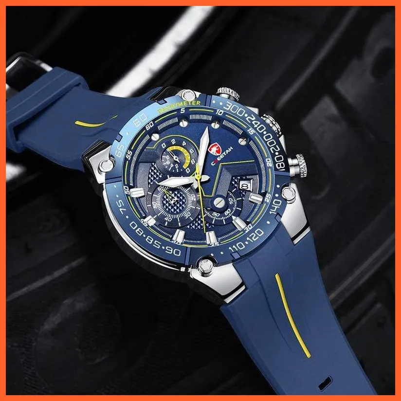 New Watches Mens Luxury Brand Big Dial Watch Men Waterproof Quartz Wristwatch Sports Chronograph Watch