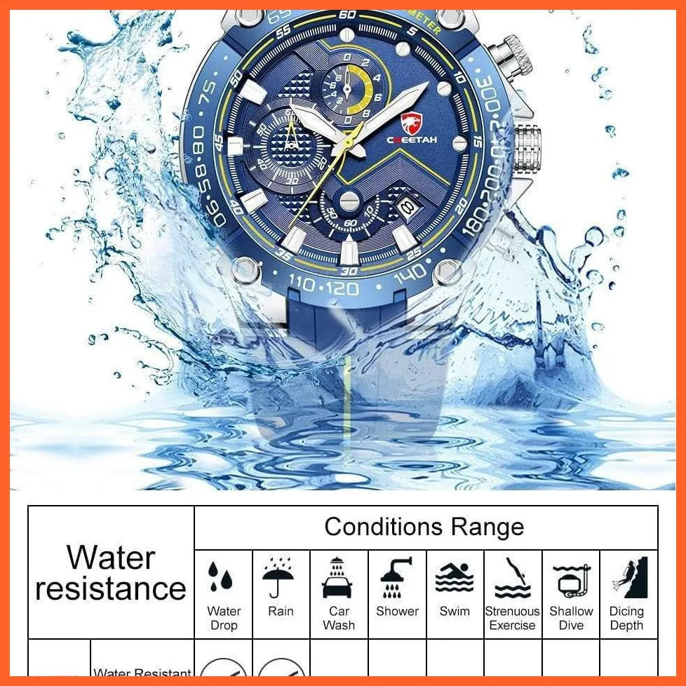 New Watches Mens Luxury Brand Big Dial Watch Men Waterproof Quartz Wristwatch Sports Chronograph Watch