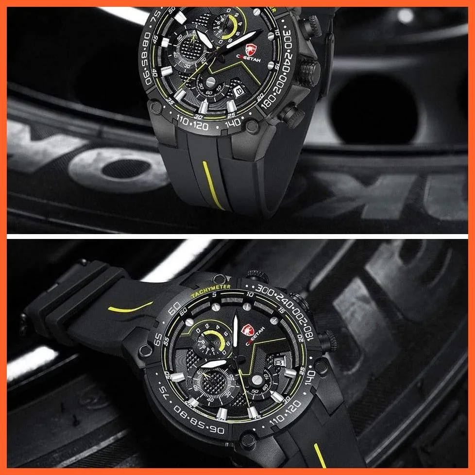 New Watches Mens Luxury Brand Big Dial Watch Men Waterproof Quartz Wristwatch Sports Chronograph Watch