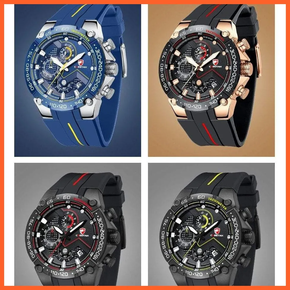 New Watches Mens Luxury Brand Big Dial Watch Men Waterproof Quartz Wristwatch Sports Chronograph Watch