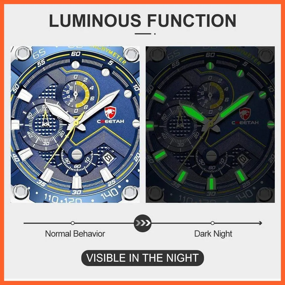 New Watches Mens Luxury Brand Big Dial Watch Men Waterproof Quartz Wristwatch Sports Chronograph Watch