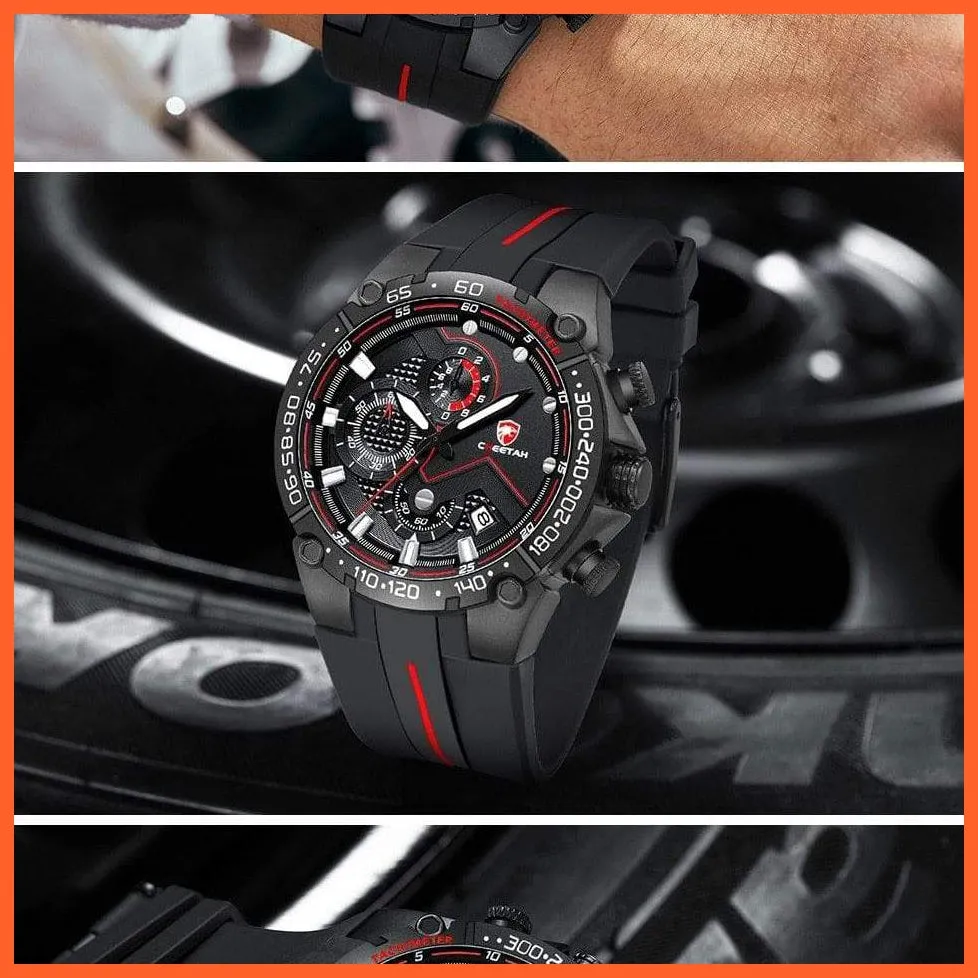 New Watches Mens Luxury Brand Big Dial Watch Men Waterproof Quartz Wristwatch Sports Chronograph Watch