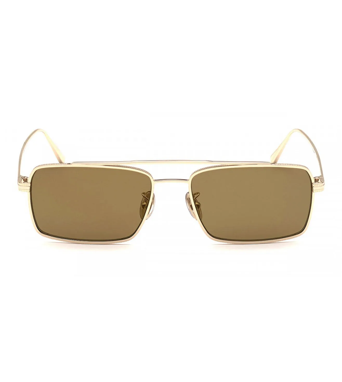 Omega Men Brown Round Sunglass