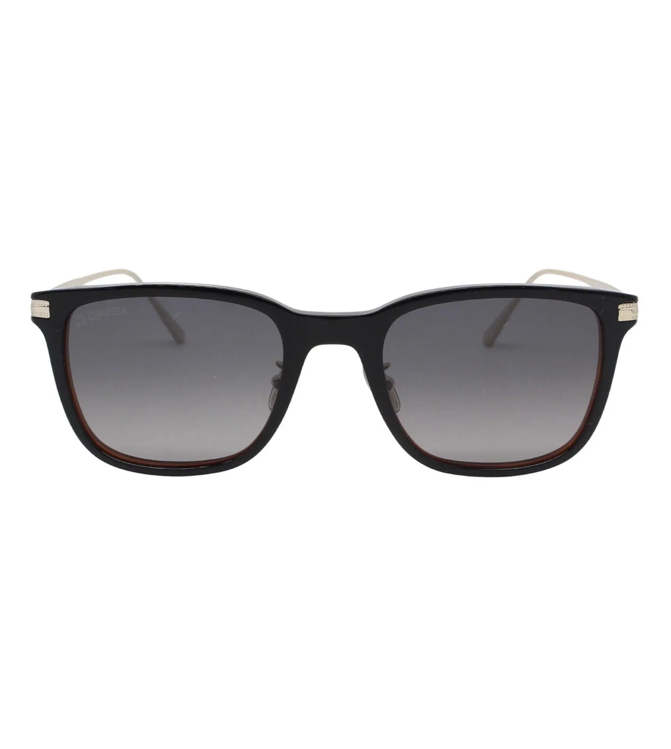 Omega Men's Smoke Square Sunglasses