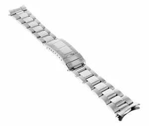 OYSTER WATCH BAND REPLACEMENT FOR 34MM ROLEX DATE 19MM SHINY CENTER FLIP LOCK
