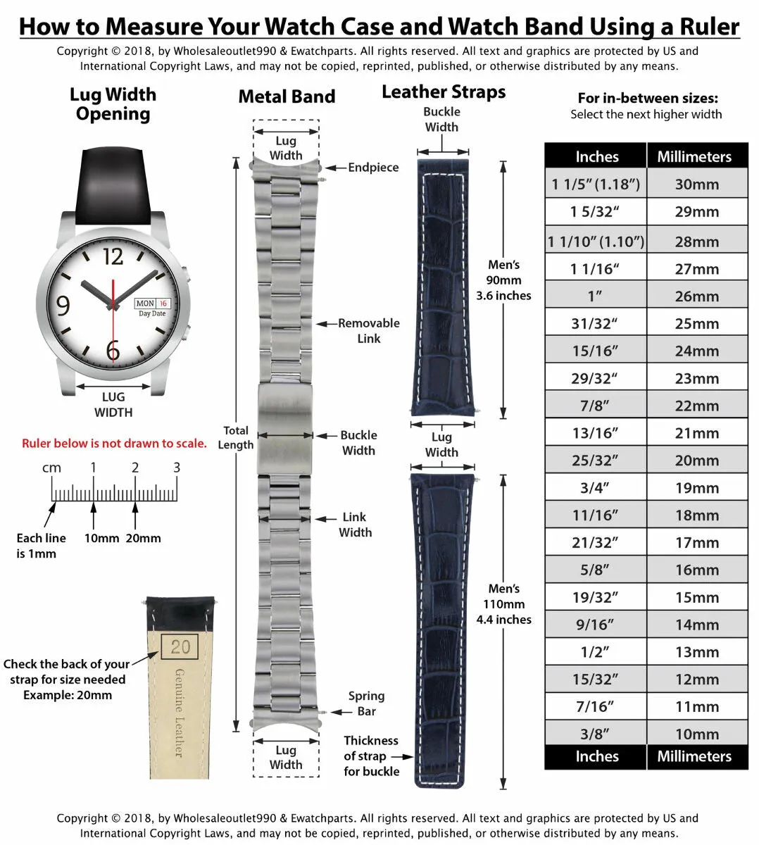 OYSTER WATCH BAND REPLACEMENT FOR 34MM ROLEX DATE 19MM SHINY CENTER FLIP LOCK