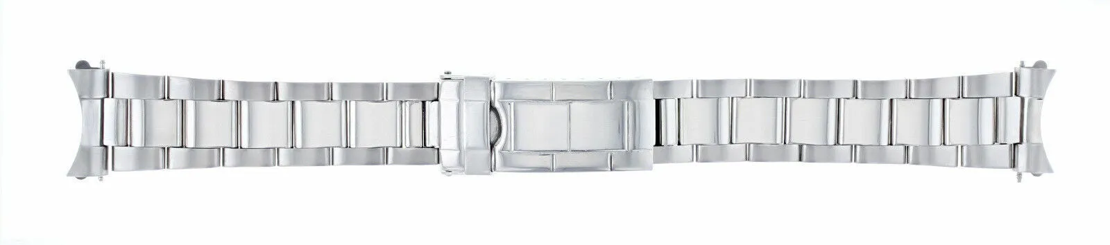 OYSTER WATCH BAND REPLACEMENT FOR 34MM ROLEX DATE 19MM SHINY CENTER FLIP LOCK
