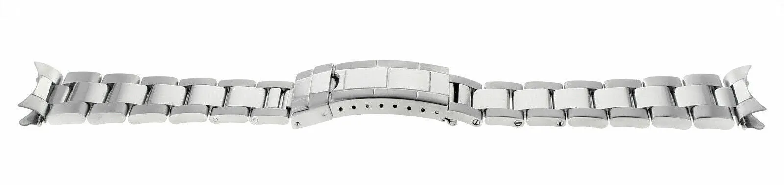 OYSTER WATCH BAND REPLACEMENT FOR 34MM ROLEX DATE 19MM SHINY CENTER FLIP LOCK
