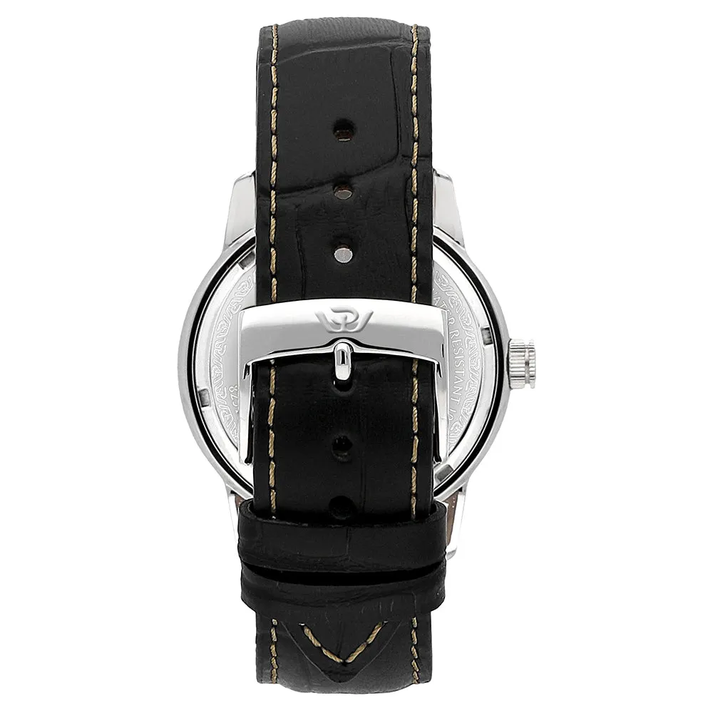 Philip Anniversary Black Leather Men's Swiss Made Watch - R8251150004