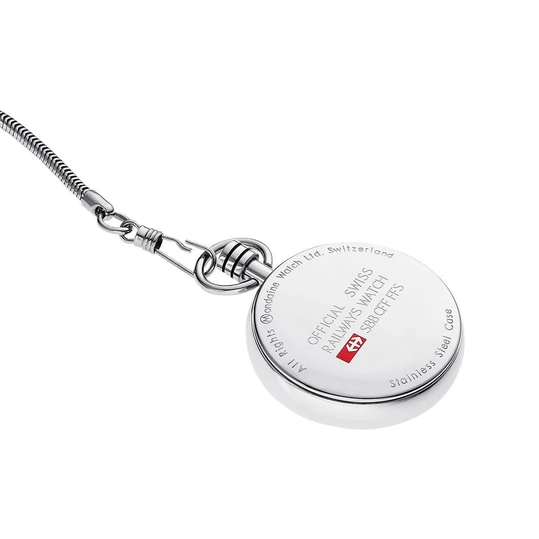 Pocket Watch, Stainless Steel, 43 mm