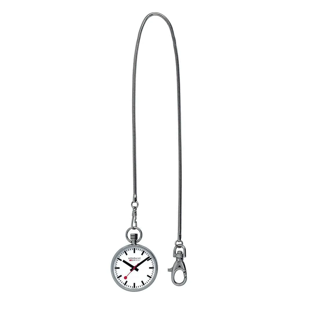 Pocket Watch, Stainless Steel, 43 mm