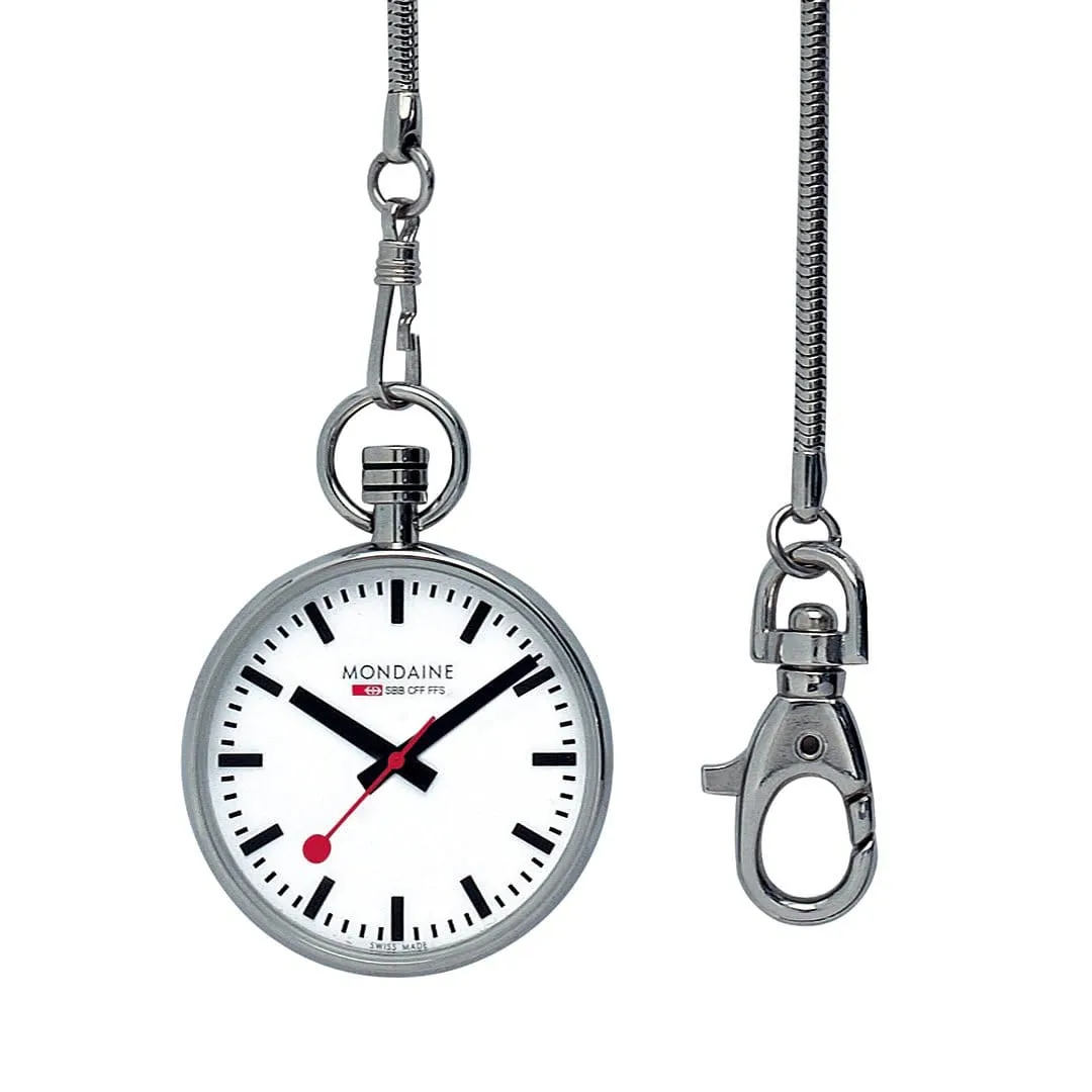 Pocket Watch, Stainless Steel, 43 mm