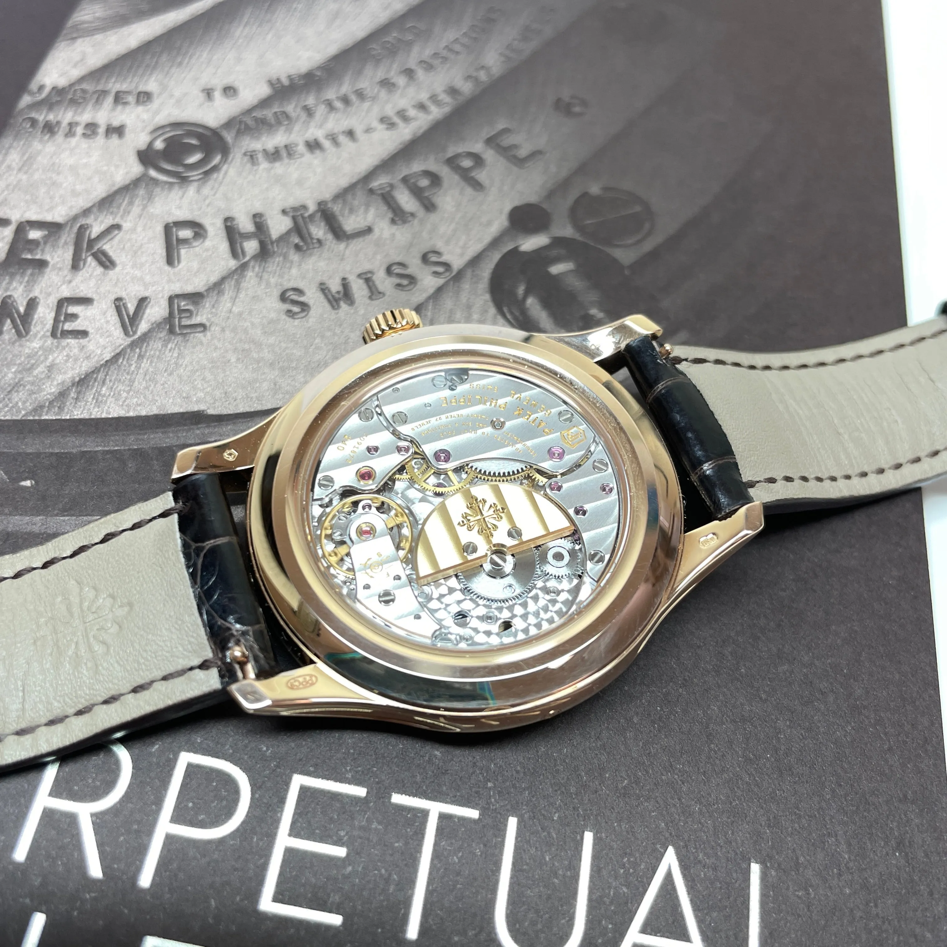 Pre-owned Patek Philippe Perpetual Calendar 39mm Rose Gold Ref. 5327R-001
