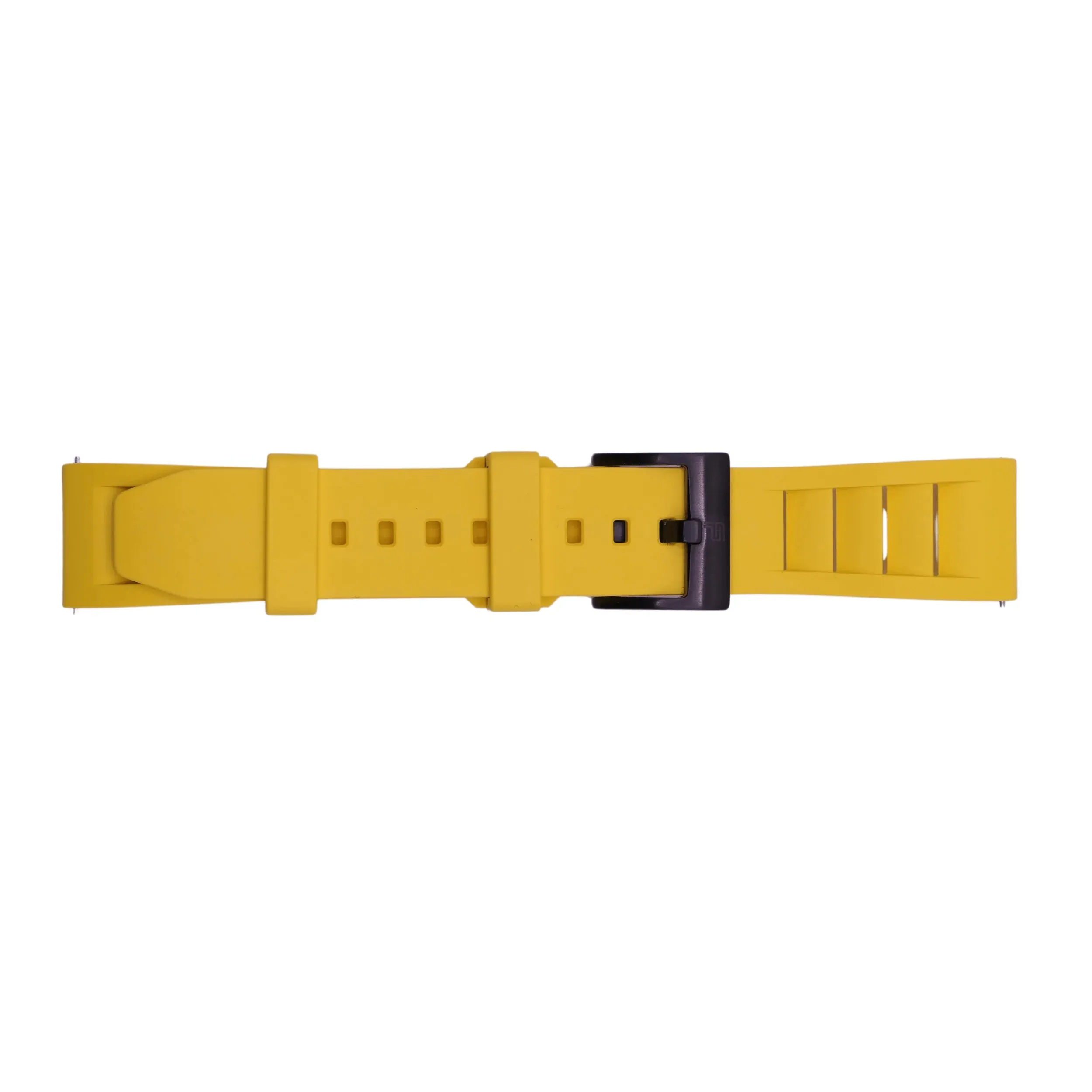 PUNCH Mens Watch, Rose Gold & Black Skeleton Automatic Watch - Yellow Rubber Strap