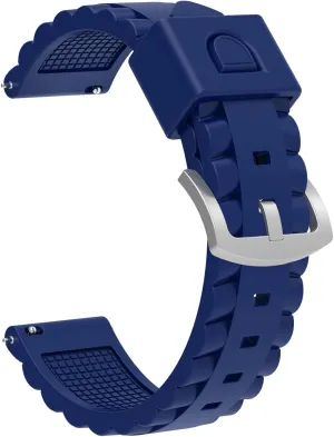 Quick Release Silicone Watch Bands Sport Watch Straps for Men Women 20mm 22mm 24mm Watch Band for Samsung Galaxy Watch for Garmin Watch for Huawei Watch and More, Black, Gray, Orange, Navy Blue