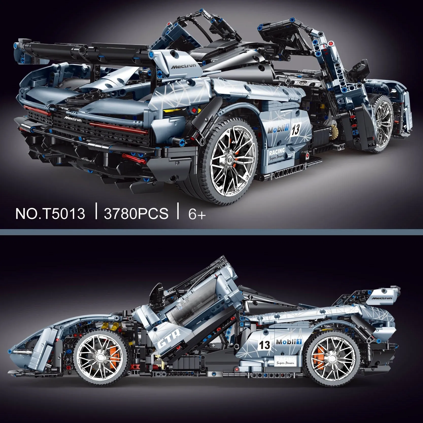 Remote Control Sports Car Model, Plastic Building Blocks for Kids