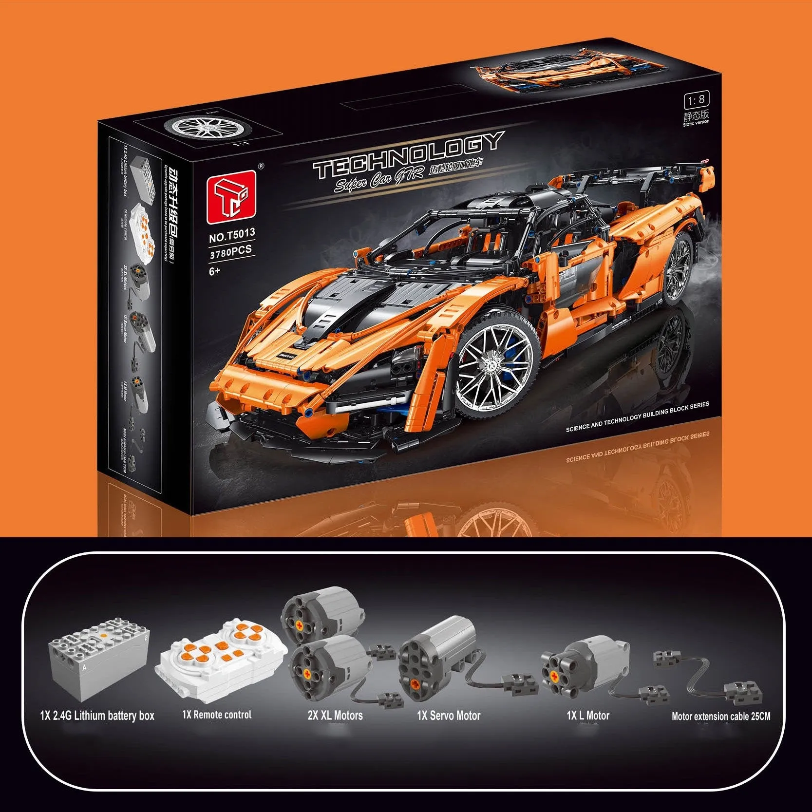 Remote Control Sports Car Model, Plastic Building Blocks for Kids