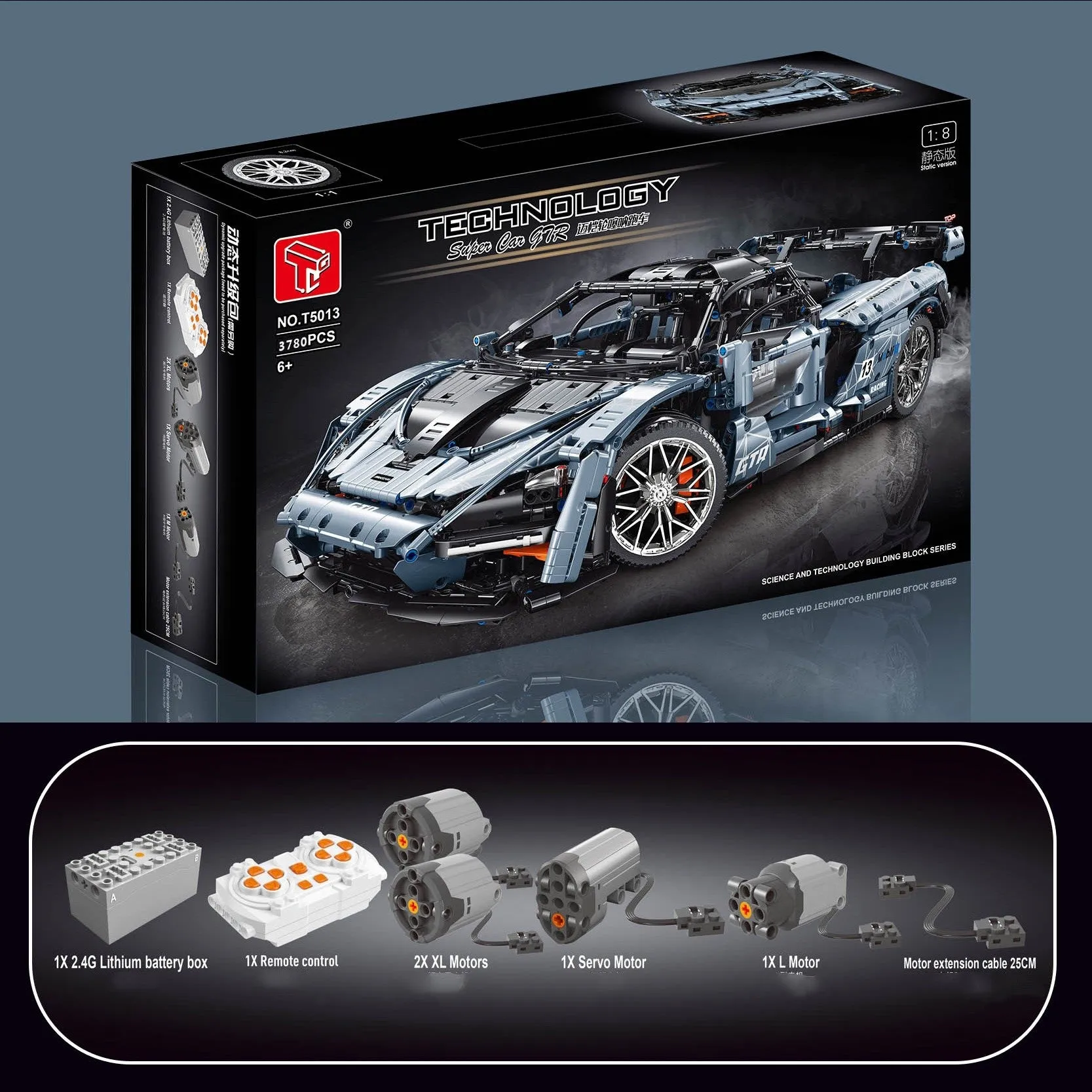 Remote Control Sports Car Model, Plastic Building Blocks for Kids