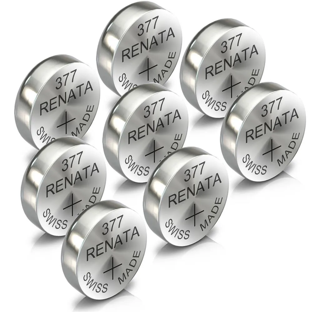 Renata 377 Watch Battery Swiss Made Silver Coin SR626SW 1.55V All Pack
