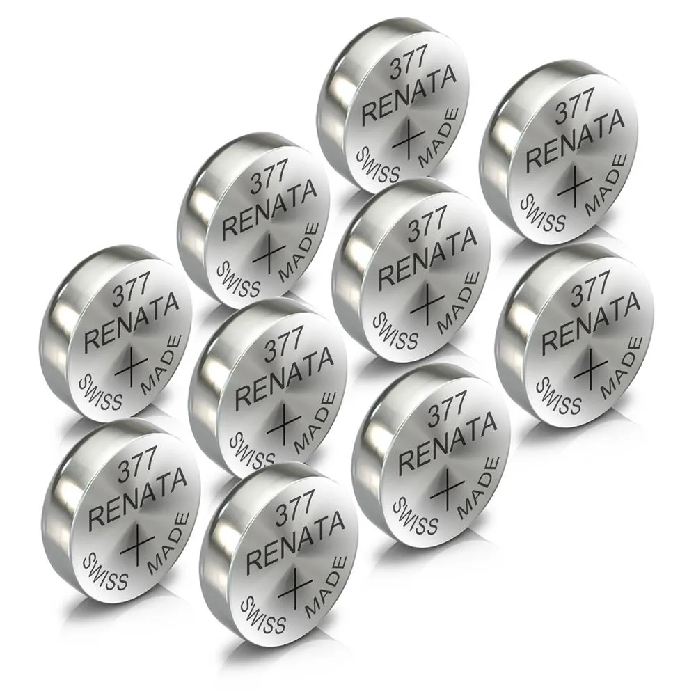Renata 377 Watch Battery Swiss Made Silver Coin SR626SW 1.55V All Pack