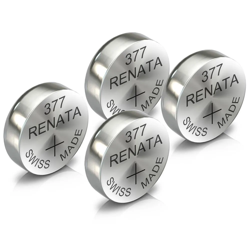 Renata 377 Watch Battery Swiss Made Silver Coin SR626SW 1.55V All Pack