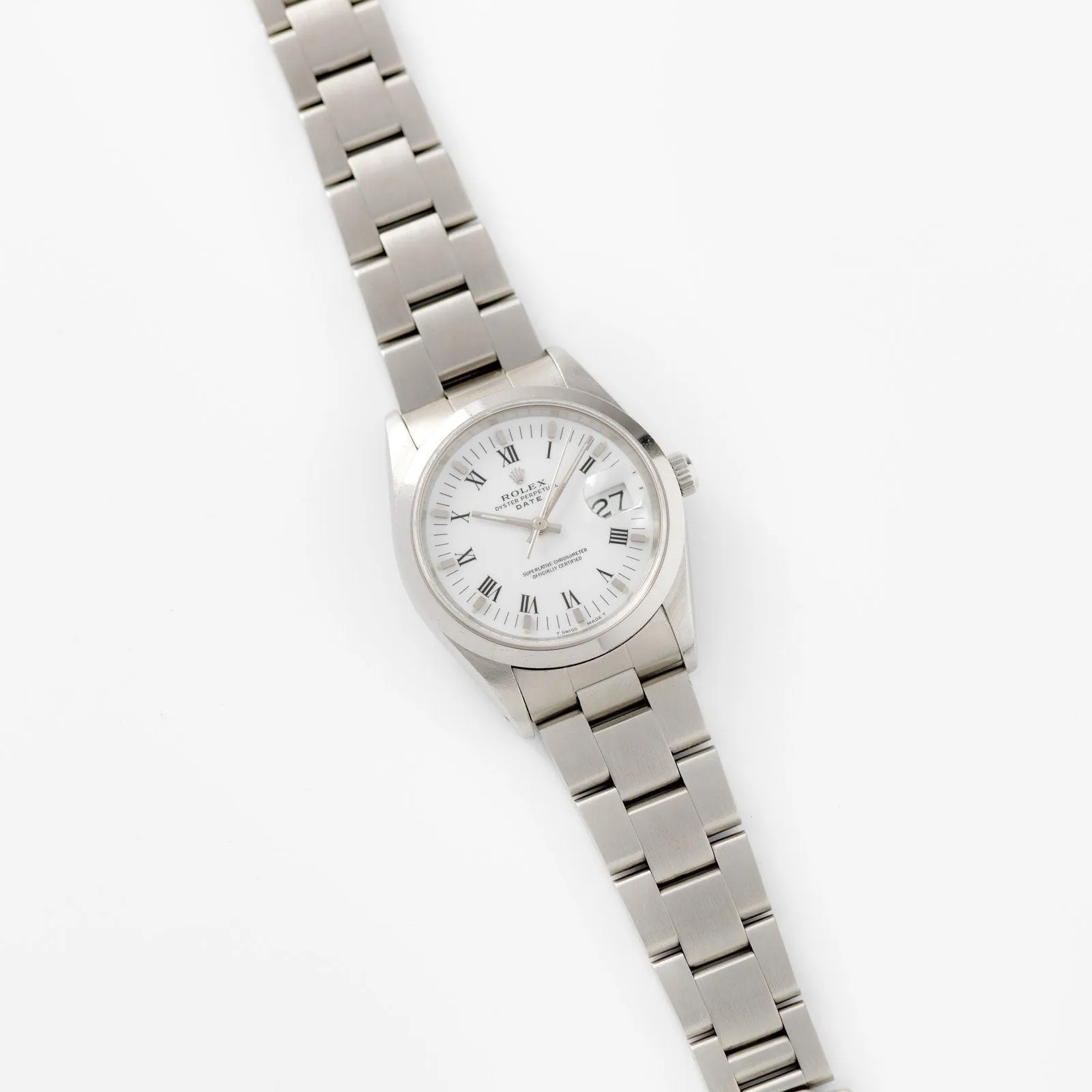 Rolex Date Reference 15200 White Porcelain Dial