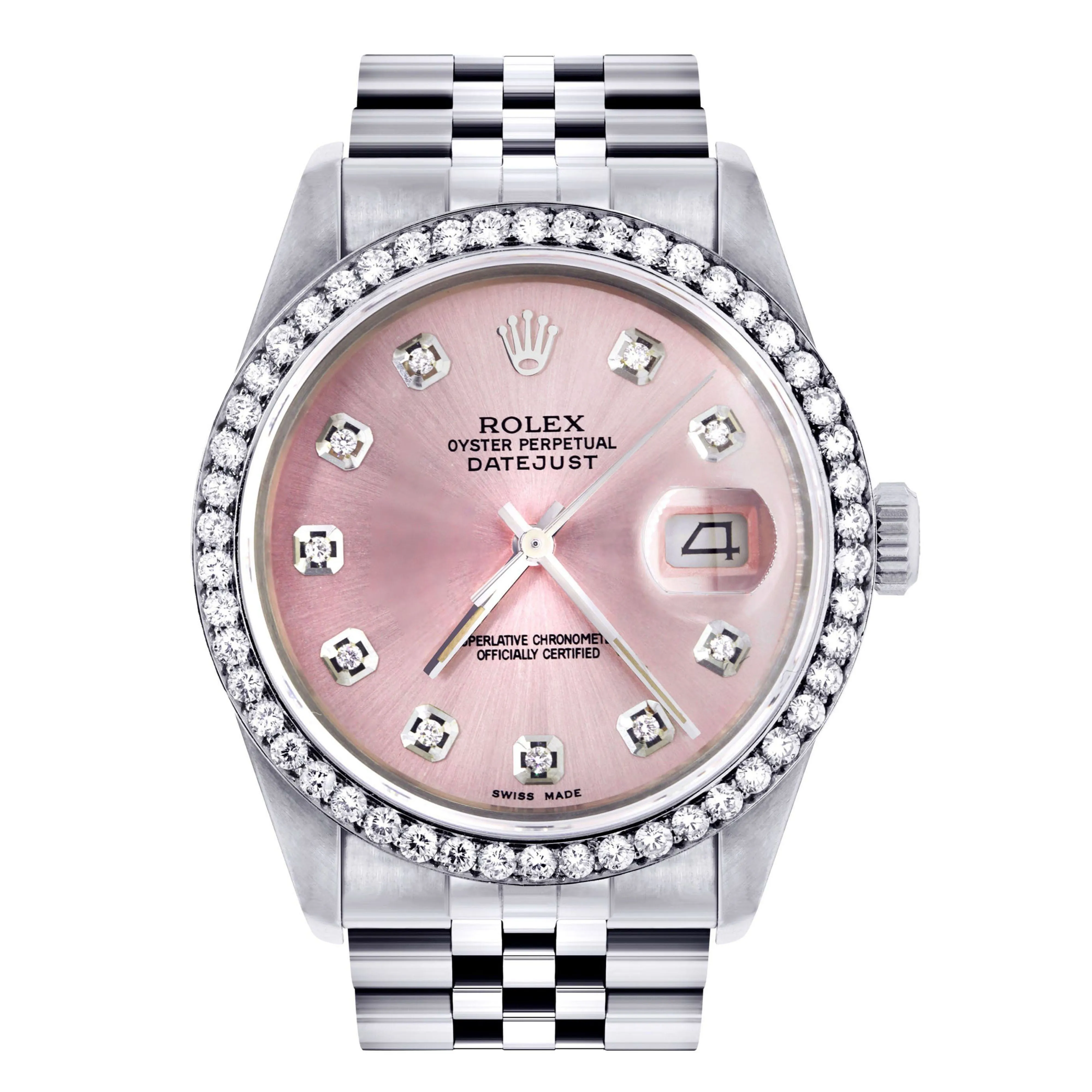 Rolex Datejust 36mm- 16200- Pink Dial Jubilee Band