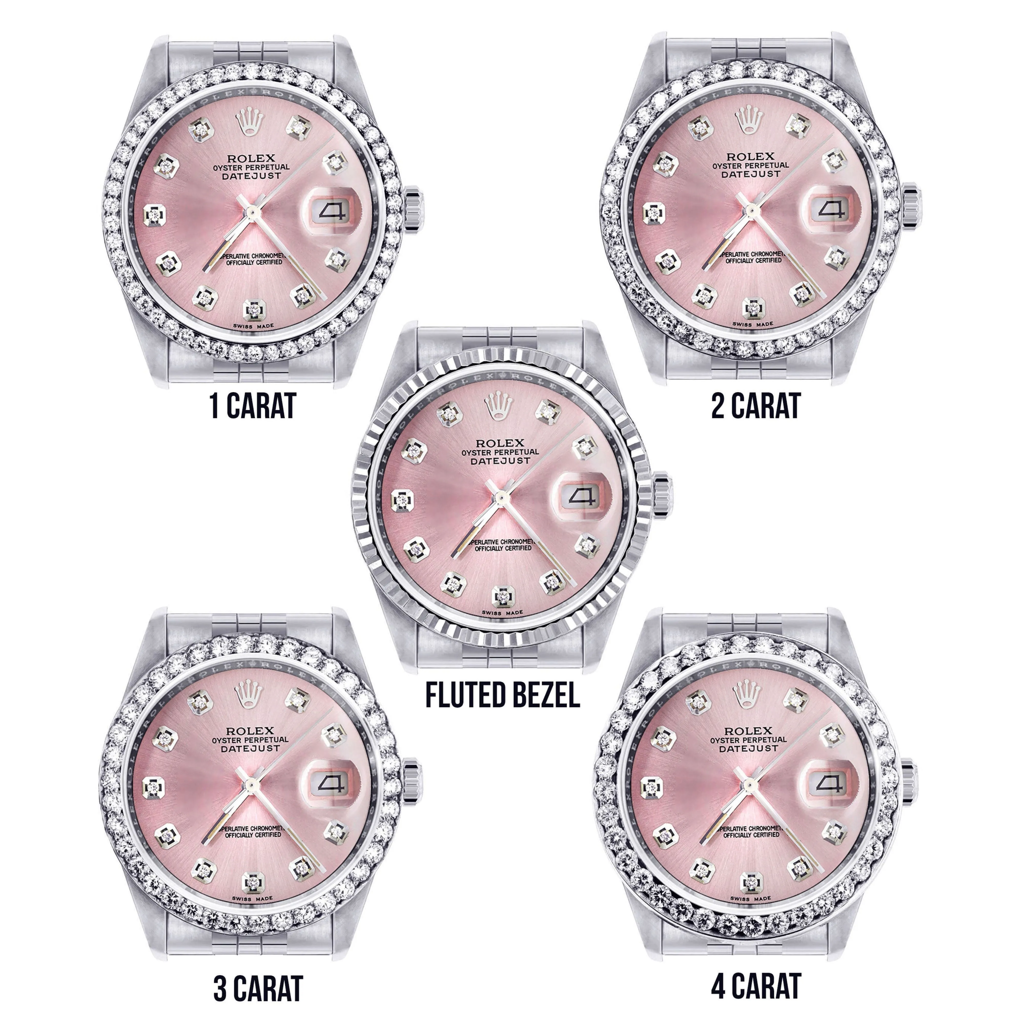 Rolex Datejust 36mm- 16200- Pink Dial Jubilee Band