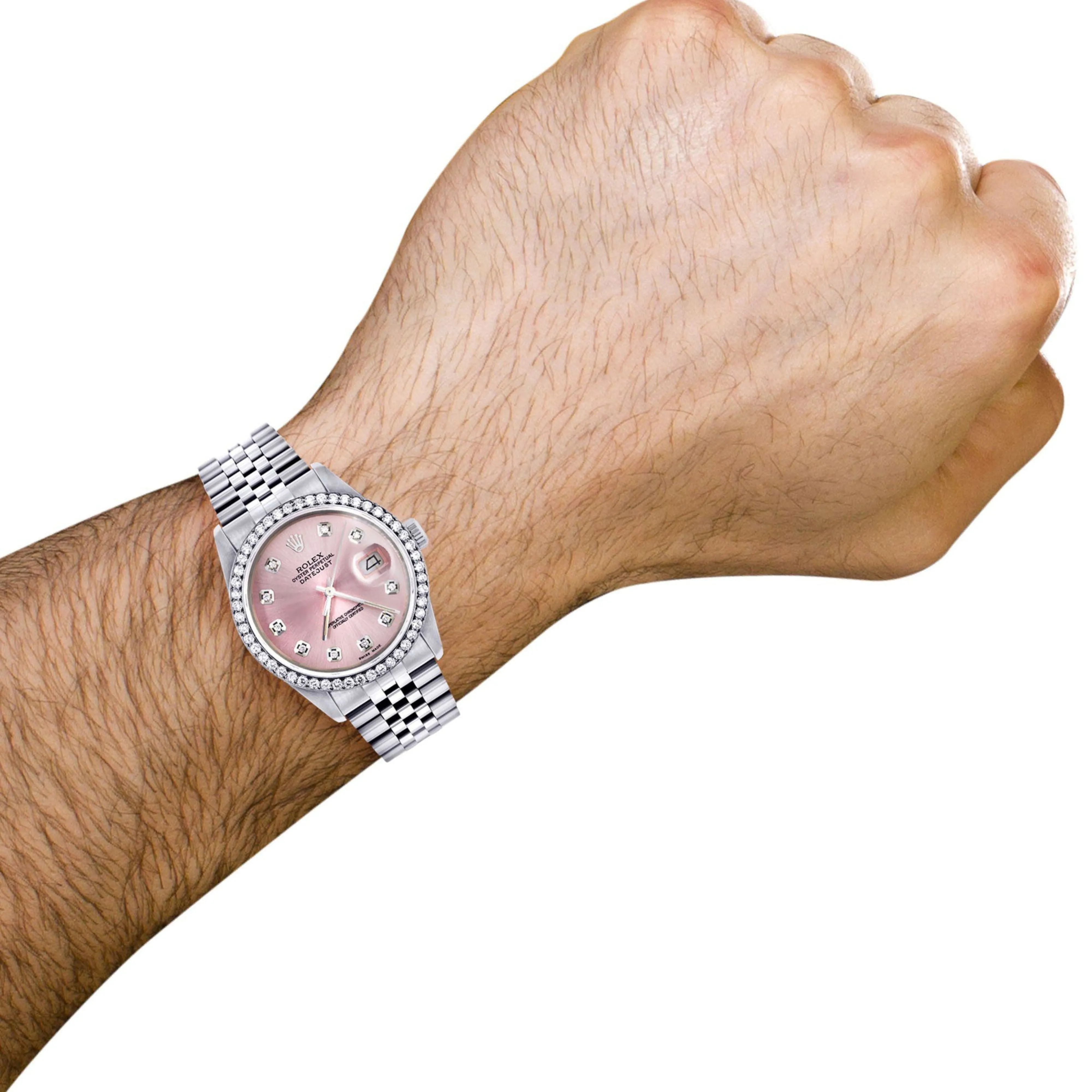 Rolex Datejust 36mm- 16200- Pink Dial Jubilee Band