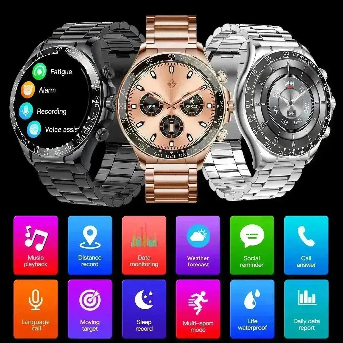 Round Screen Smart Watch EX108 Bluetooth Calling
