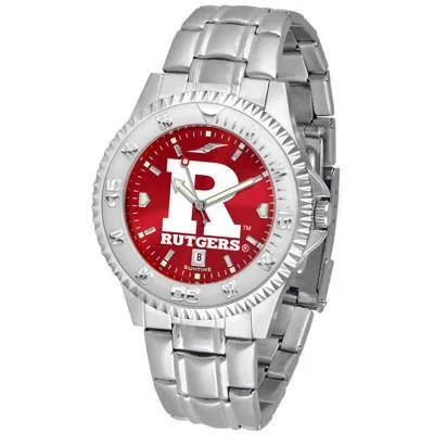Rutgers Scarlett Knights Competitor AnoChrome - Steel Band Watch