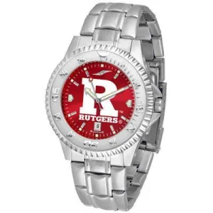 Rutgers Scarlett Knights Competitor AnoChrome - Steel Band Watch
