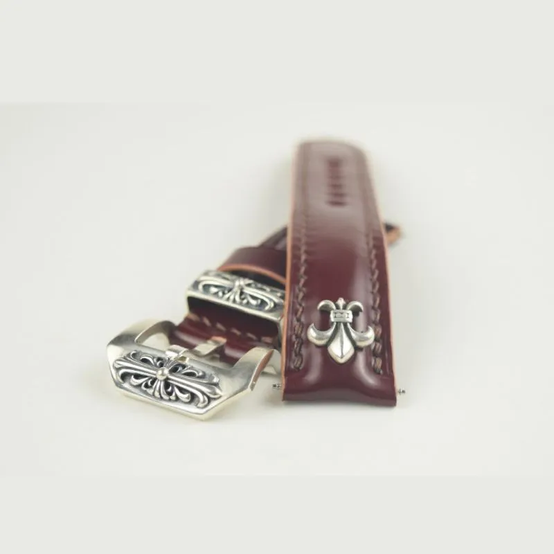 Shell Cordovan Watch Strap - Maroon