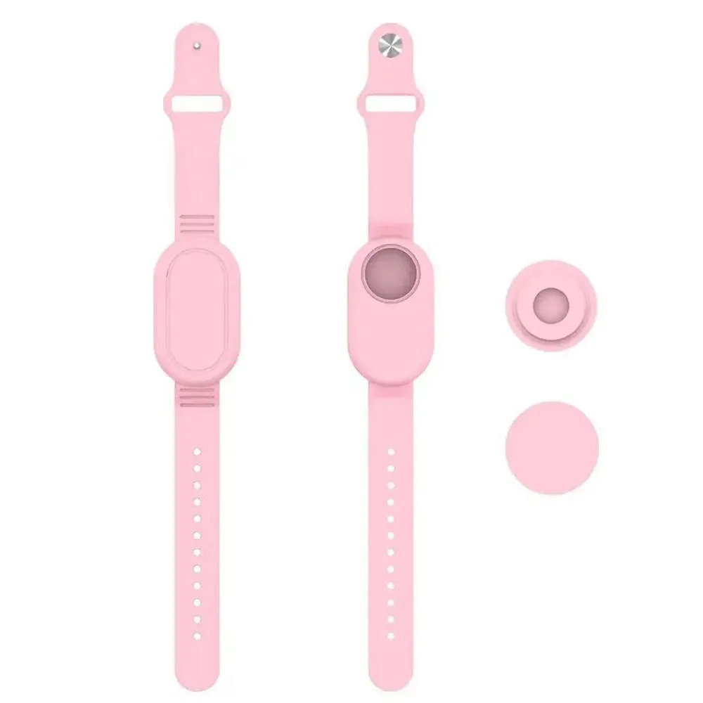 Silicone Bracelet Full Cover for Samsung Galaxy SmartTag 2 Watch  Case with Wristband Pink
