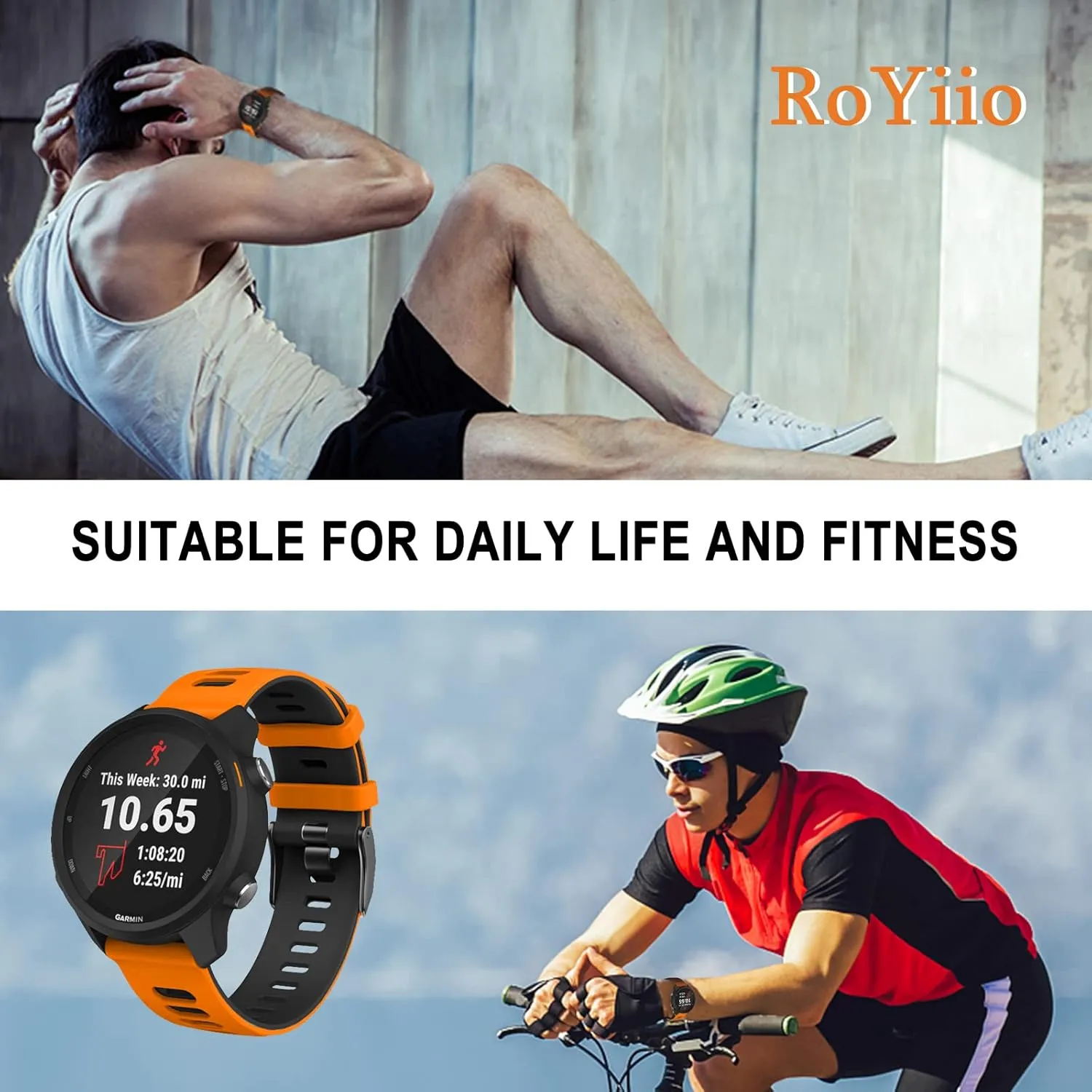 Silicone Watch Band 20 mm / 22 mm Quick Release Strap Soft Breathable Comfortable Sport Replacement Band for Men Women