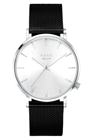 Silver Steel Black Mesh