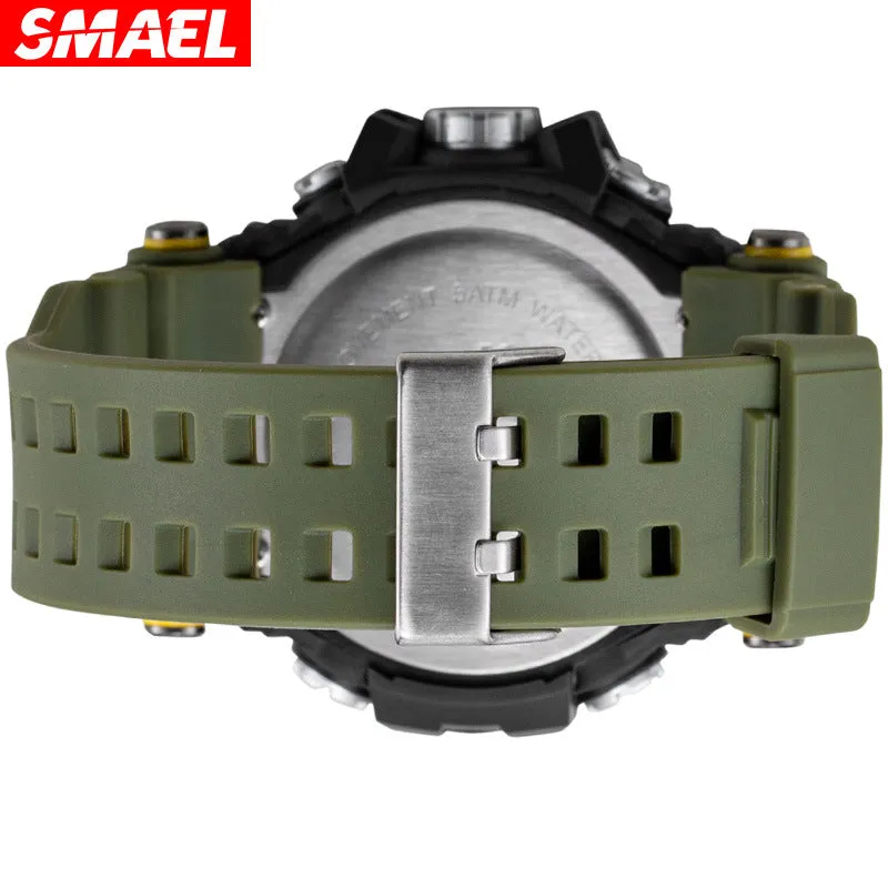 SMAEL Smell cross-border fashion waterproof multi-function men's sports watch trend large dial electronic watch