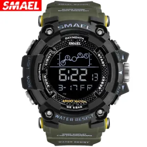 SMAEL Smell cross-border fashion waterproof multi-function men's sports watch trend large dial electronic watch