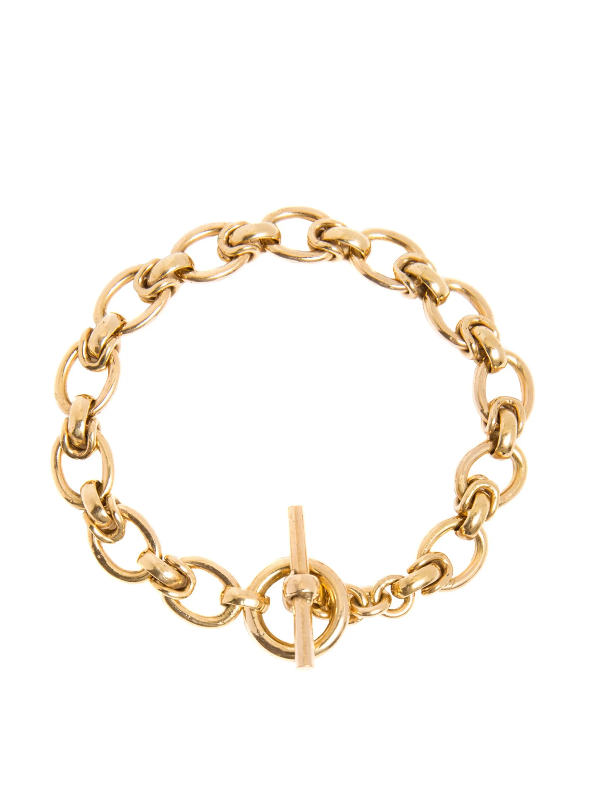 Small gold interlock bracelet