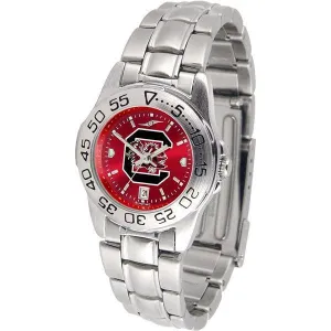 South Carolina Gamecocks Ladies AnoChrome  Steel Band Sports Watch