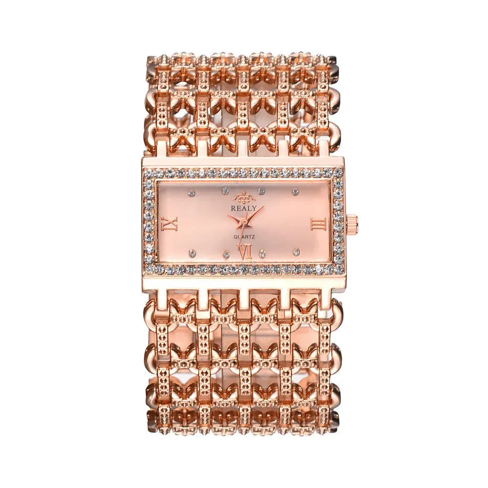 Square Diamond Ladies Quartz Watches