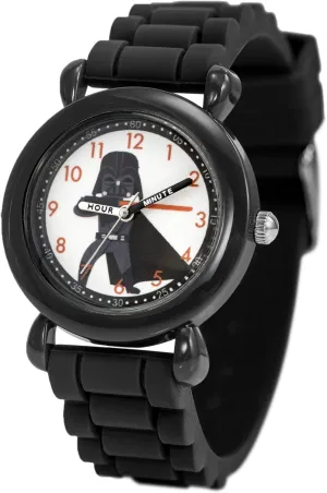 STAR WARS Kids' Plastic Time Teacher Watch, Analog Quartz Silicone Strap Watch