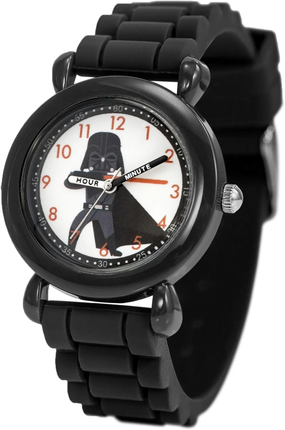 STAR WARS Kids' Plastic Time Teacher Watch, Analog Quartz Silicone Strap Watch