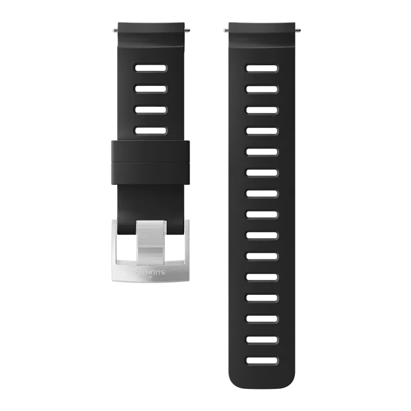 Suunto 24mm Dive 1 Silicone Strap Black Steel Size M