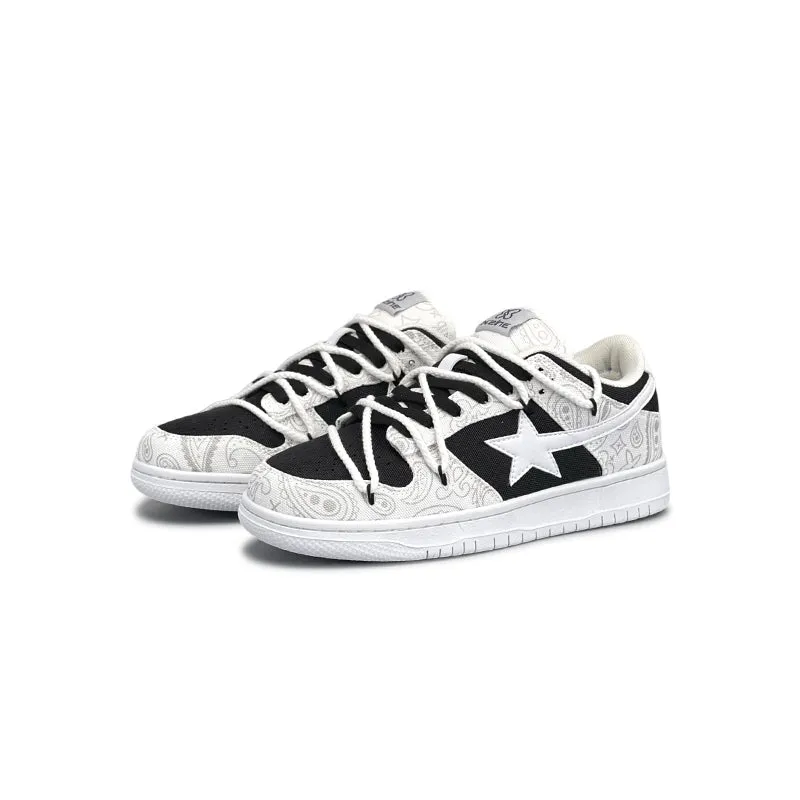 Swoop | Black and White Sneakers